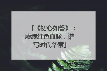 《初心如磐》：赓续红色血脉，谱写时代华章