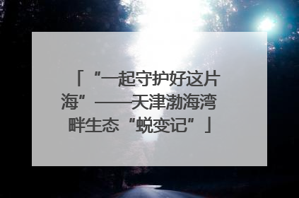 “一起守护好这片海”——天津渤海湾畔生态“蜕变记”