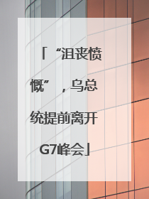 “沮丧愤慨”，乌总统提前离开G7峰会