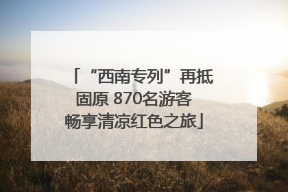 “西南专列”再抵固原 870名游客畅享清凉红色之旅