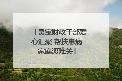 灵宝财政干部爱心汇聚 帮扶患病家庭渡难关