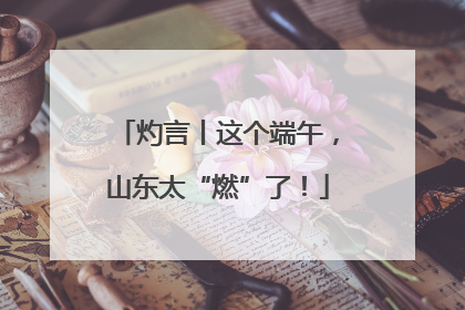 灼言丨这个端午，山东太“燃”了！