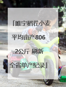 睢宁稻茬小麦平均亩产806.2公斤 刷新全省单产纪录