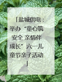 盐城供电：举办“童心筑安全 亲情伴成长”六一儿童节亲子活动