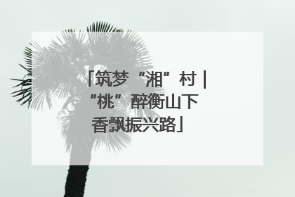 筑梦“湘”村｜“桃”醉衡山下 香飘振兴路