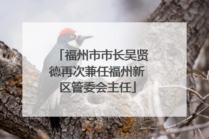 福州市市长吴贤德再次兼任福州新区管委会主任