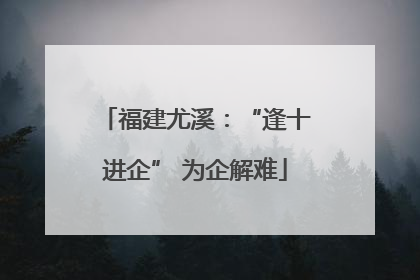 福建尤溪：“逢十进企” 为企解难