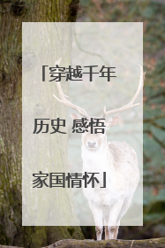 穿越千年历史 感悟家国情怀