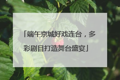 端午京城好戏连台，多彩剧目打造舞台盛宴