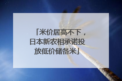 米价居高不下，日本新农相承诺投放低价储备米