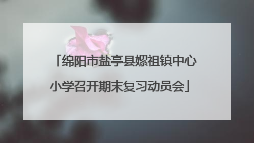 绵阳市盐亭县嫘祖镇中心小学召开期末复习动员会