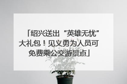 绍兴送出“英雄无忧”大礼包！见义勇为人员可免费乘公交游景点