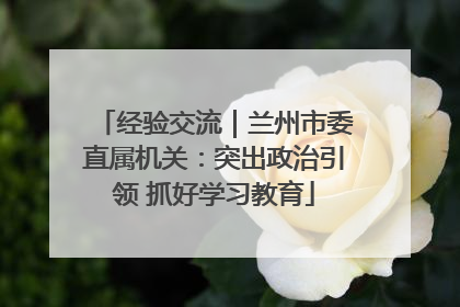 经验交流｜兰州市委直属机关：突出政治引领 抓好学习教育