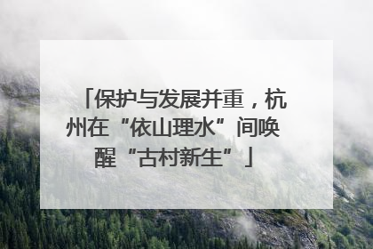 保护与发展并重，杭州在“依山理水”间唤醒“古村新生”