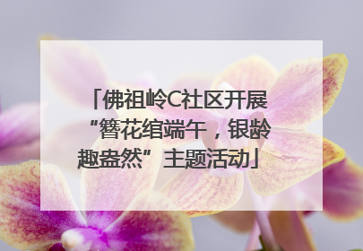 佛祖岭C社区开展“簪花绾端午，银龄趣盎然”主题活动