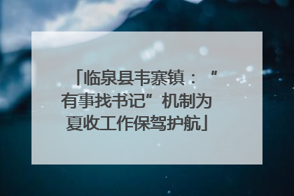 临泉县韦寨镇：“有事找书记”机制为夏收工作保驾护航