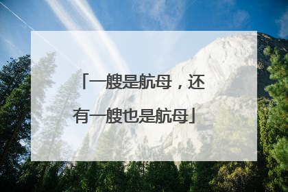 一艘是航母，还有一艘也是航母