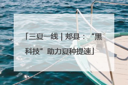 三夏一线｜郏县：“黑科技”助力夏种提速