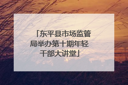 东平县市场监管局举办第十期年轻干部大讲堂