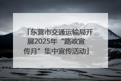 东营市交通运输局开展2025年“路政宣传月”集中宣传活动