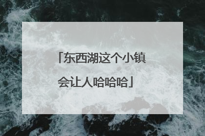 东西湖这个小镇会让人哈哈哈