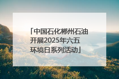中国石化郴州石油开展2025年六五环境日系列活动