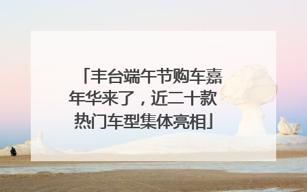 丰台端午节购车嘉年华来了，近二十款热门车型集体亮相