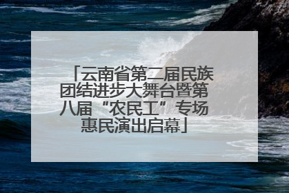 云南省第二届民族团结进步大舞台暨第八届“农民工”专场惠民演出启幕