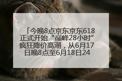 今晚8点京东京东618正式开始“巅峰28小时”疯狂降价高潮，从6月17日晚8点至6月18日24点内最便宜优惠