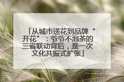 从城市送花到品牌“开花”：爷爷不泡茶的三省联动背后，是一次文化共振式扩张