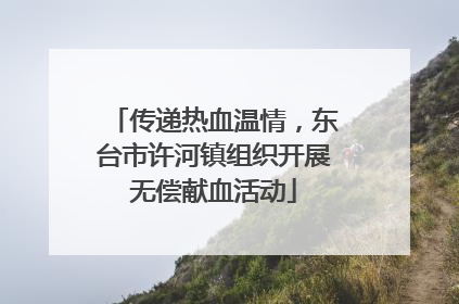 传递热血温情，东台市许河镇组织开展无偿献血活动