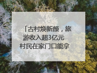 古村焕新颜，旅游收入超3亿元 村民在家门口能拿3份工资｜万千气象看四川