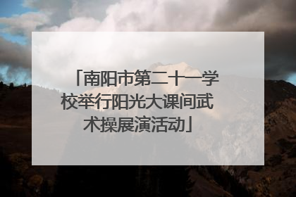 南阳市第二十一学校举行阳光大课间武术操展演活动
