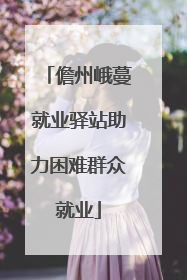 儋州峨蔓就业驿站助力困难群众就业