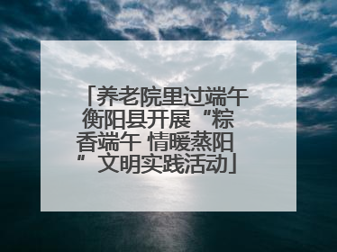养老院里过端午 衡阳县开展“粽香端午 情暖蒸阳”文明实践活动