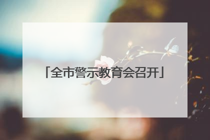 全市警示教育会召开