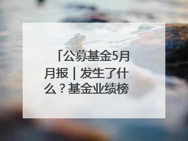 公募基金5月月报｜发生了什么？基金业绩榜变化这么大！
