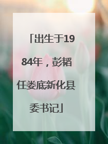 出生于1984年，彭韬任娄底新化县委书记