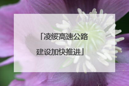 凌绥高速公路建设加快推进