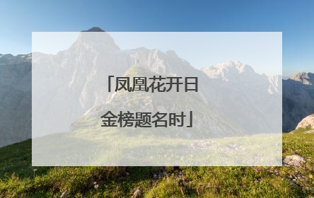 凤凰花开日 金榜题名时
