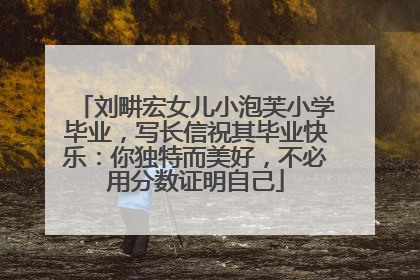 刘畊宏女儿小泡芙小学毕业，写长信祝其毕业快乐：你独特而美好，不必用分数证明自己