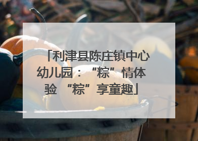 利津县陈庄镇中心幼儿园：“粽”情体验 “粽”享童趣