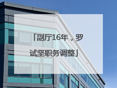 副厅16年，罗试坚职务调整