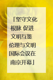 坚守文化根脉 促进文明互鉴 伦理与文明国际会议在南京开幕