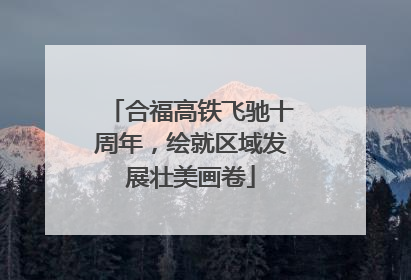 合福高铁飞驰十周年，绘就区域发展壮美画卷