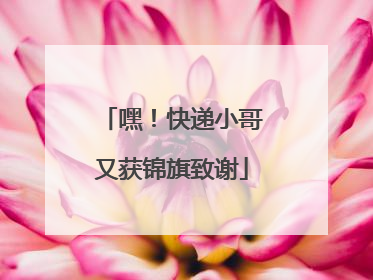 嘿！快递小哥又获锦旗致谢