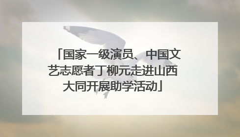 国家一级演员、中国文艺志愿者丁柳元走进山西大同开展助学活动