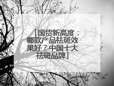 国货新高度：哪款产品祛斑效果好？中国十大祛斑品牌
