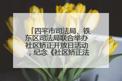 四平市司法局、铁东区司法局联合举办社区矫正开放日活动，纪念《社区矫正法》实施五周年