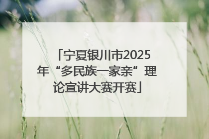 宁夏银川市2025年“多民族一家亲”理论宣讲大赛开赛